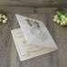 Foil Printing Wedding Invitation with Buckle and Lace Decoration Half Fold Card Elegant Invitation 